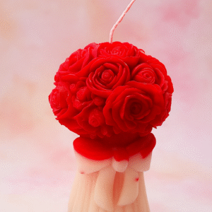 Rose bouquet candle