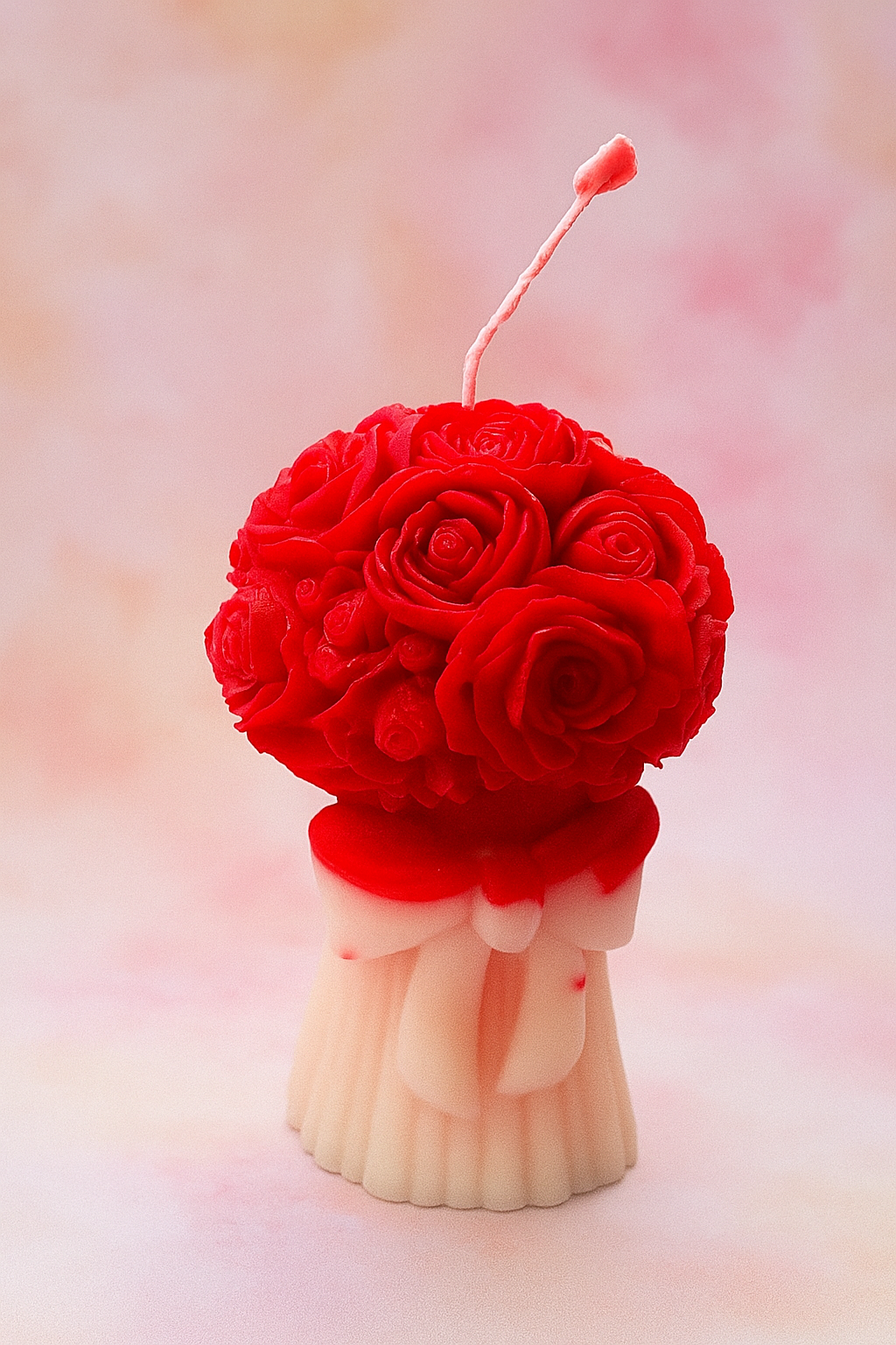 Rose bouquet candle